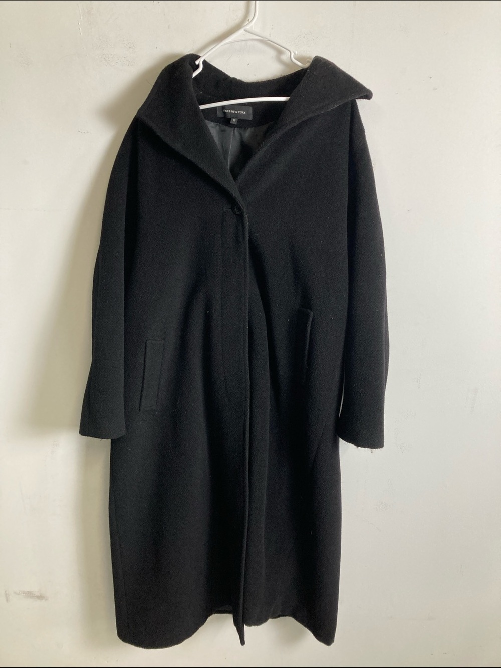 Jones New York Black Wool Blend Coat - Classic Tailored
